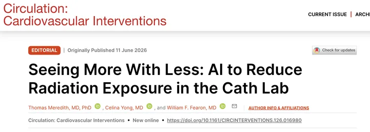Seeing More With Less: AI to Reduce Radiation Exposure in the Cath Lab