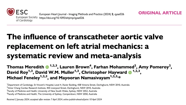 The influence of transcatheter aortic valve replacement on left atrial mechanics: a systematic review and meta-analysis