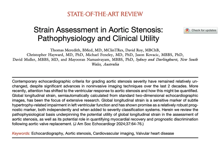 Strain Assessment in Aortic Stenosis: Pathophysiology and Clinical Utility