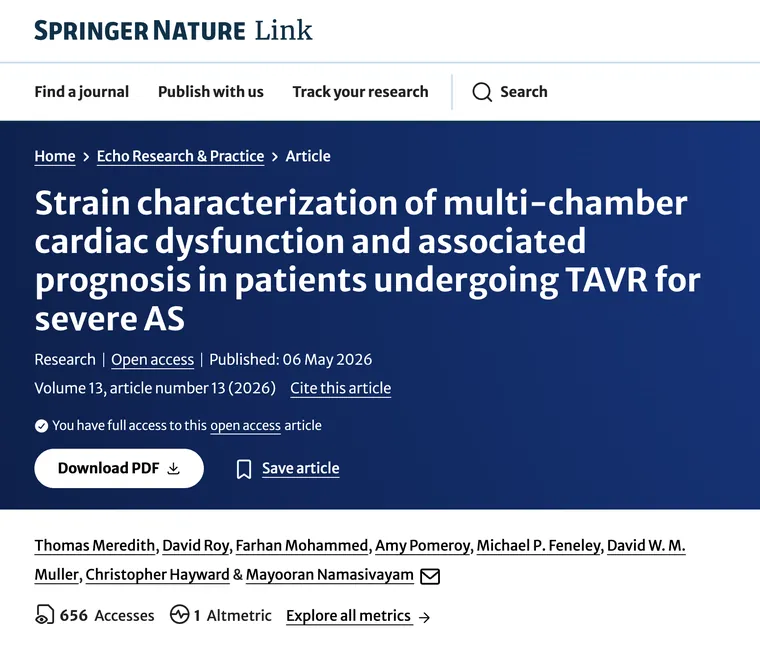 Strain characterization of multi-chamber cardiac dysfunction and prognosis in TAVR for severe aortic stenosis